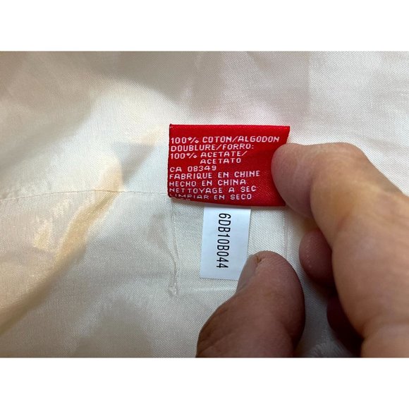 Anne Klein Women's Coat Jacket Blazer 100% Cotton Formal Collared Cream Size 4P - Picture 7 of 7